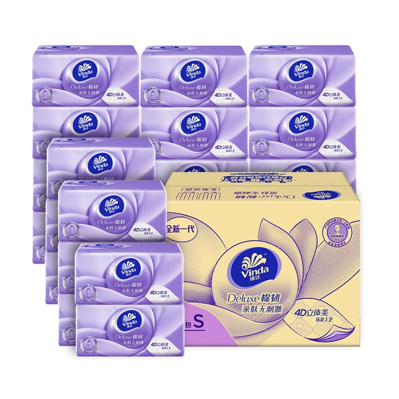 Vinda Soft Facial Tissues 3 Layers 100 Drawn 64 Pack S Size Household Box