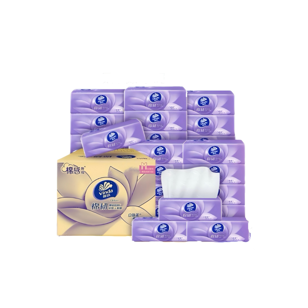Vinda Soft Facial Tissues 3 Layers 90 Drawn 48 Pack M Size Household Box