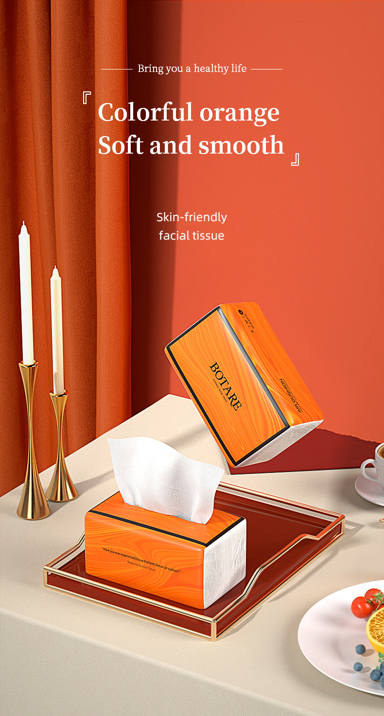 Yuese Orange Facial Tissues 4-Ply 20 Packs