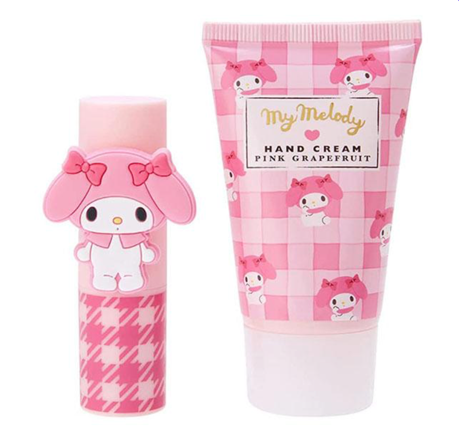 My Melody Lip Balm & Hand Cream Pink Grapefruit Set