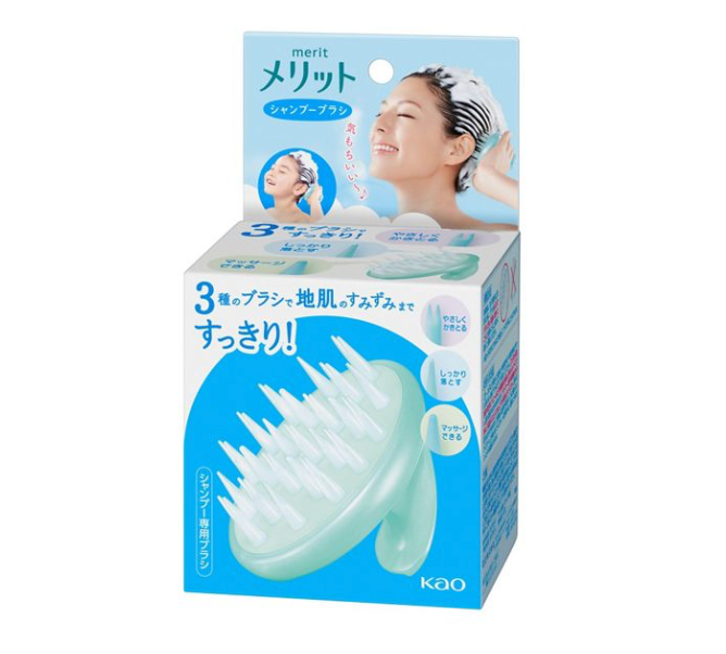 Kao Merit Shampoo Massage Brush for Scalp Care