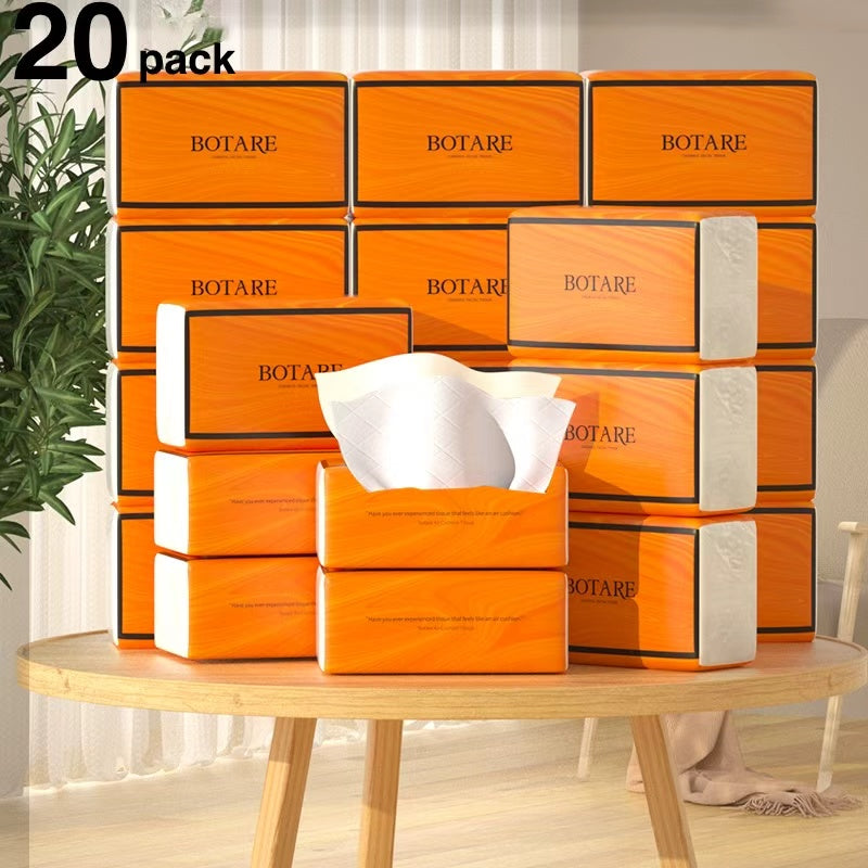 Yuese Orange Facial Tissues 4-Ply 20 Packs