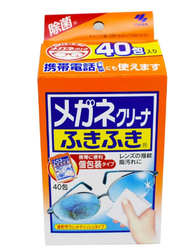 Kobayashi Glasses Cleaning Wet wipes 小林制药眼镜清洁湿巾 40ct