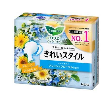 Kao Laurier Pantyliner 14cm 72pcs